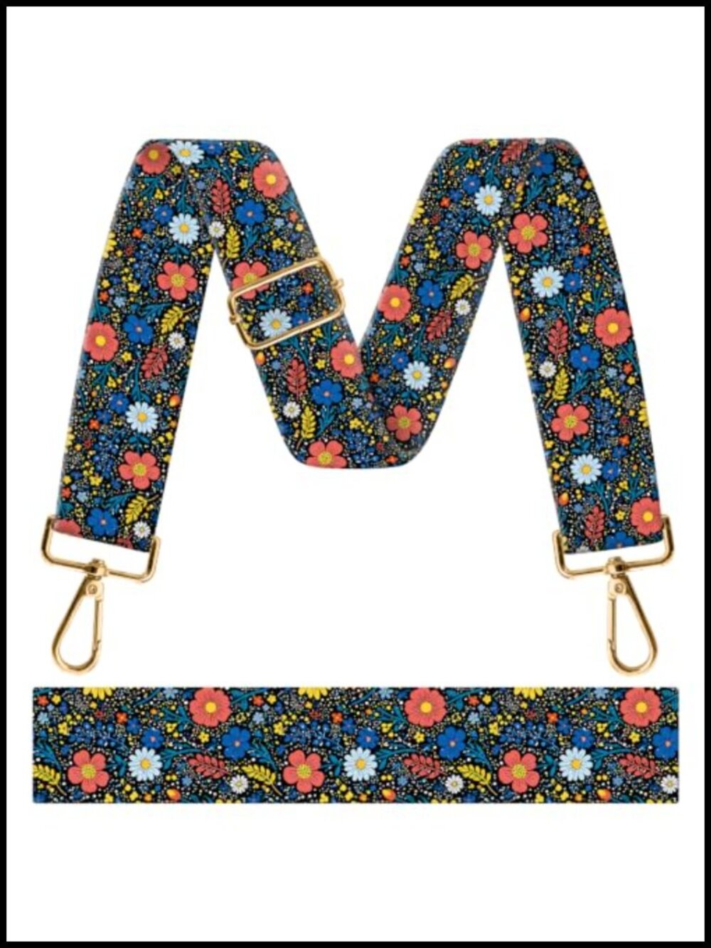 Purse Strap Replacement Crossbody 1.5" Wide Adjustable Shoulder Guitar Style